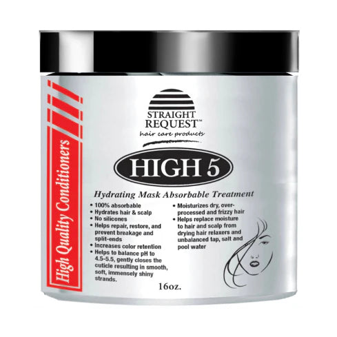 Deep hydrating hair mask for dry, damaged, or color-treated hair"
"Moisturizing treatment to repair split ends and restore softness"
"High 5 Hydrating Mask for stronger, silky, and healthy-looking hair"