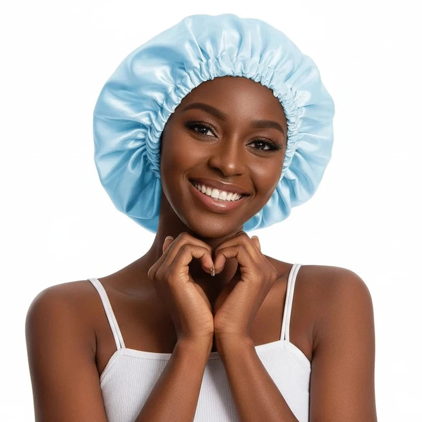 Protective Satin Sleep Bonnet – Reduce Frizz & Protect Hair Overnight.