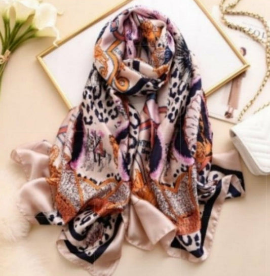 PINK SILK SCARF-0