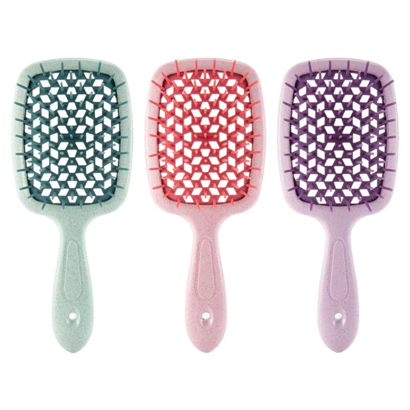 Hollowed Out Comb for Women's Long Hair & Shampoo