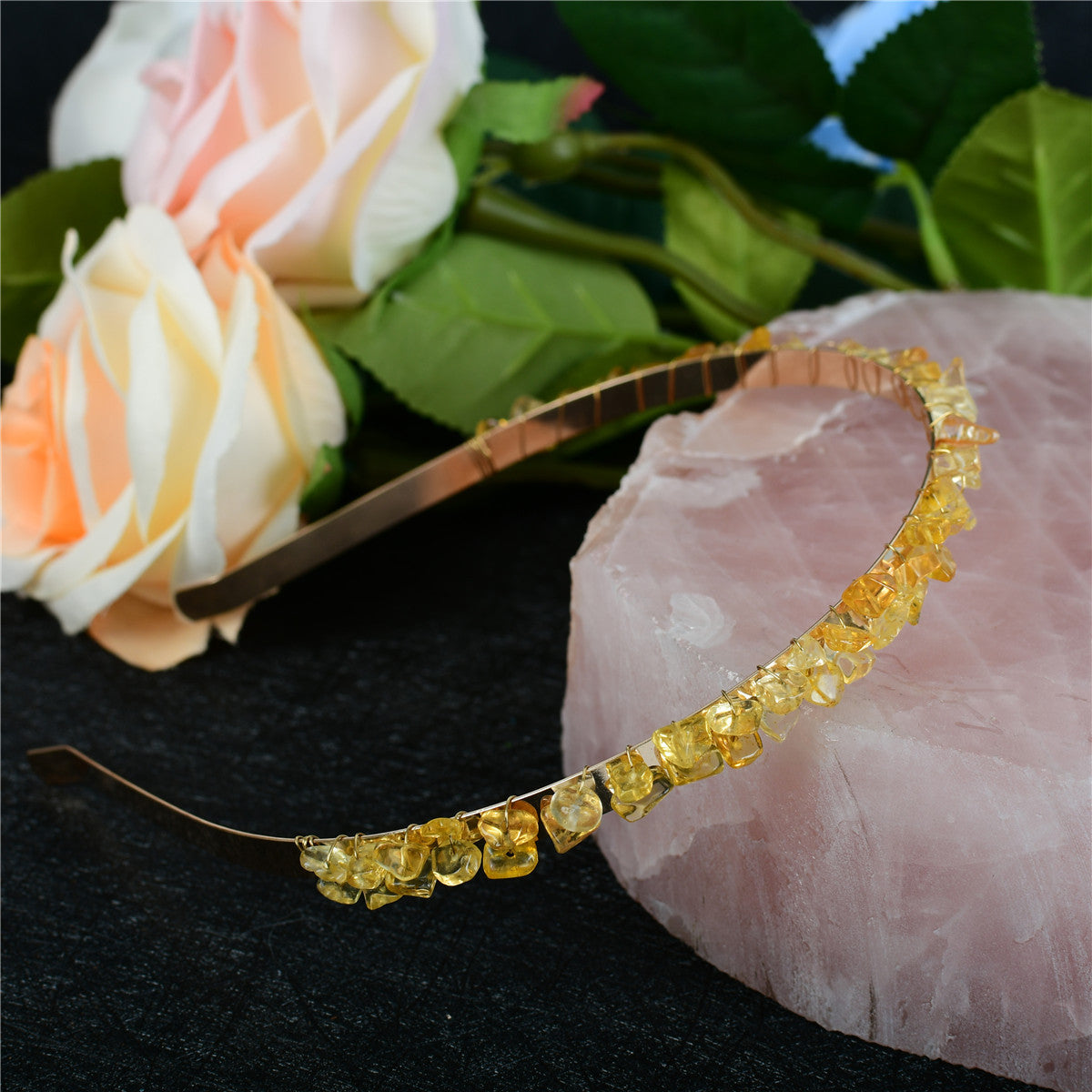 Crystal Amethyst Bridal Headband