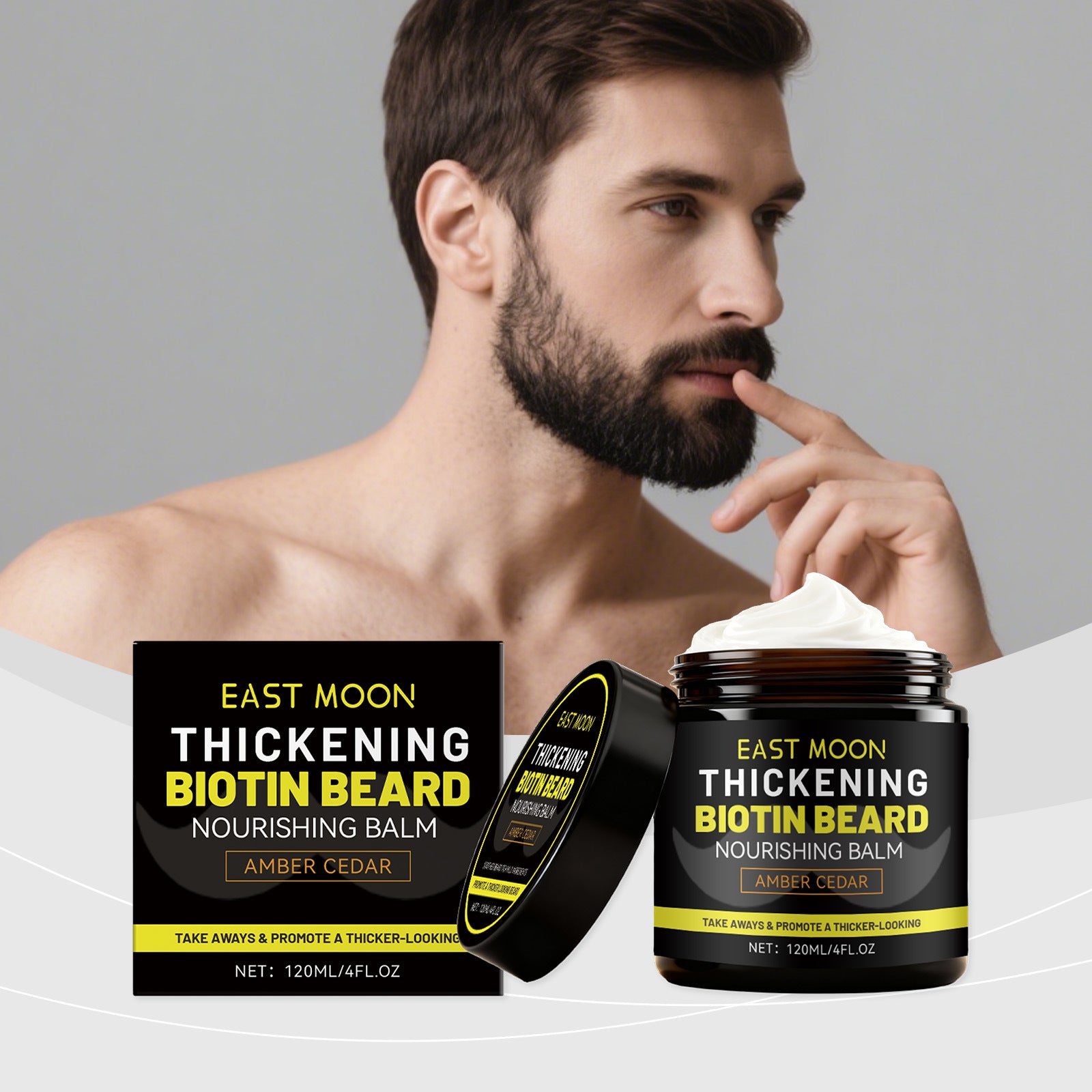 beard balm for softening and moisturizing facial hair
men beard care balm for styling and control
beard moisturizer for dry and itchy facial hair
compact beard balm travel size grooming product