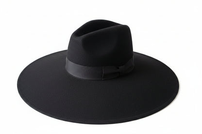 Sombrero de lana pura con ala extra ancha