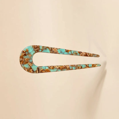 U-shaped hair pin for creating secure bun hairstyles
Women’s acetate hair accessory for updos and twists
Elegant hair pin for quick and easy styling
Strong hold bun maker hair accessory for daily use