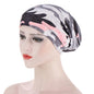 Flower Edging Cap, Satin Lining, Night Cap, Hood, Turban, Night Cap, Satin Floral Print, Hair Loss