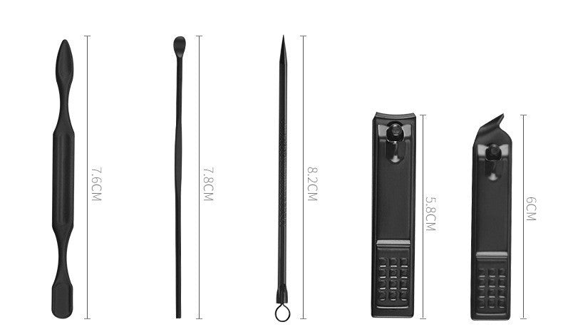 Men’s Stainless Steel Nail Grooming Kit – Portable Travel Manicure Set