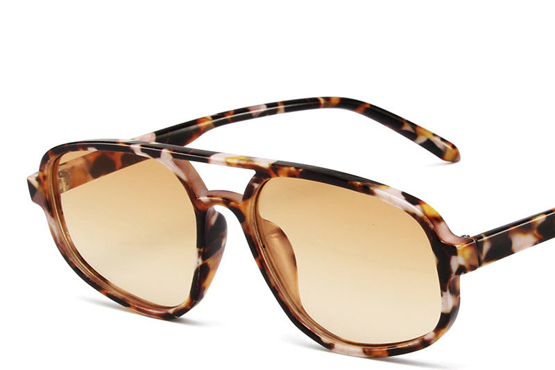 Double Bridge Oval Sunglasses – Lightweight Trendy Fashion Shades for Men & Women.
