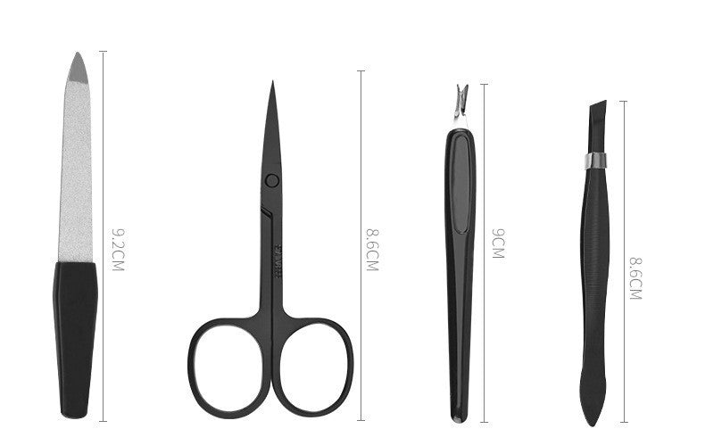 Men’s Stainless Steel Nail Grooming Kit – Portable Travel Manicure Set