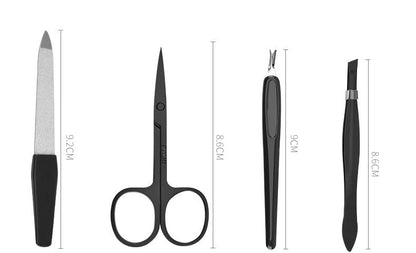 Men’s Stainless Steel Nail Grooming Kit – Portable Travel Manicure Set