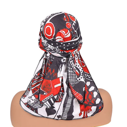 Adult and kids printed milk silk durag pirate hat streetwear style
Soft hip-hop wave cap durag for men women and children
Breathable pirate durag headwrap with fashionable printed design
European American style durag cap for wave protection and fashion