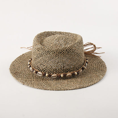 Seagrass straw sun hat with breathable woven texture, pointed top crown, and lightweight summer-ready design for beach and vacation outfits.
Lightweight woven seagrass summer hat featuring a stylish pointed crown and airy breathable construction for sunny outdoor wear.
Natural seagrass straw hat with elegant pointed top silhouette designed for sun protection, comfort, and effortless warm-weather fashion.
Breathable straw sun hat crafted from woven seagrass with a modern pointed crown, perfect for beach trip