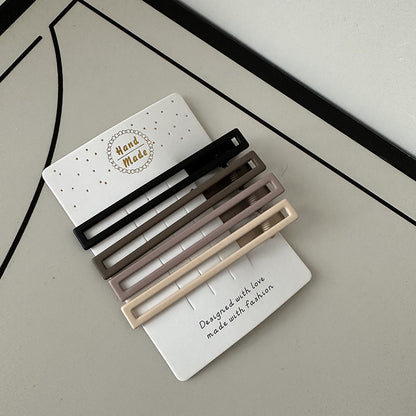 Coffee color alloy hair clips set with irregular modern designs