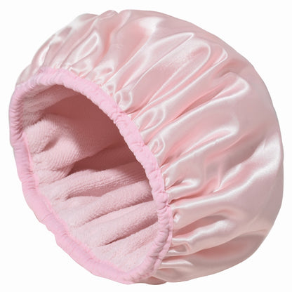 Three-layer Thickened Three-in-one Shower Cap Shower Bath Waterproof Cap Absorbent Hair Drying Cap Bathroom Hat