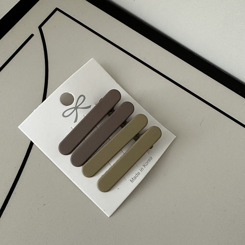 Alloy Hair Clips | Coffee Color Barrettes Set