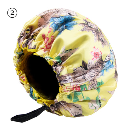 Double-Layer Satin Sleep Bonnet – Adjustable, Frizz-Free Hair Protection