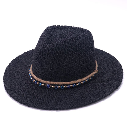 Vintage wide brim straw beach hat with beaded band for summer fashion
Women’s straw sun hat for beach travel fishing and outdoor activities
Stylish cowboy weave straw hat with wide brim sun protection
Lightweight summer straw hat with vintage design and solid color style