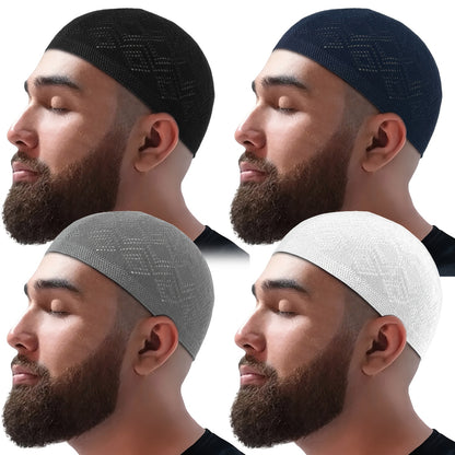 Muslim Knitted Kufi Hat | Breathable Islamic Prayer Cap