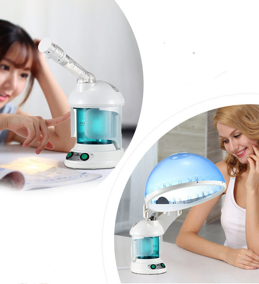 Facial steamer emitting warm mist for skincare
Compact humidifier for home spa treatments
Steam device for face and scalp hydration
Portable steamer for beauty and hair care