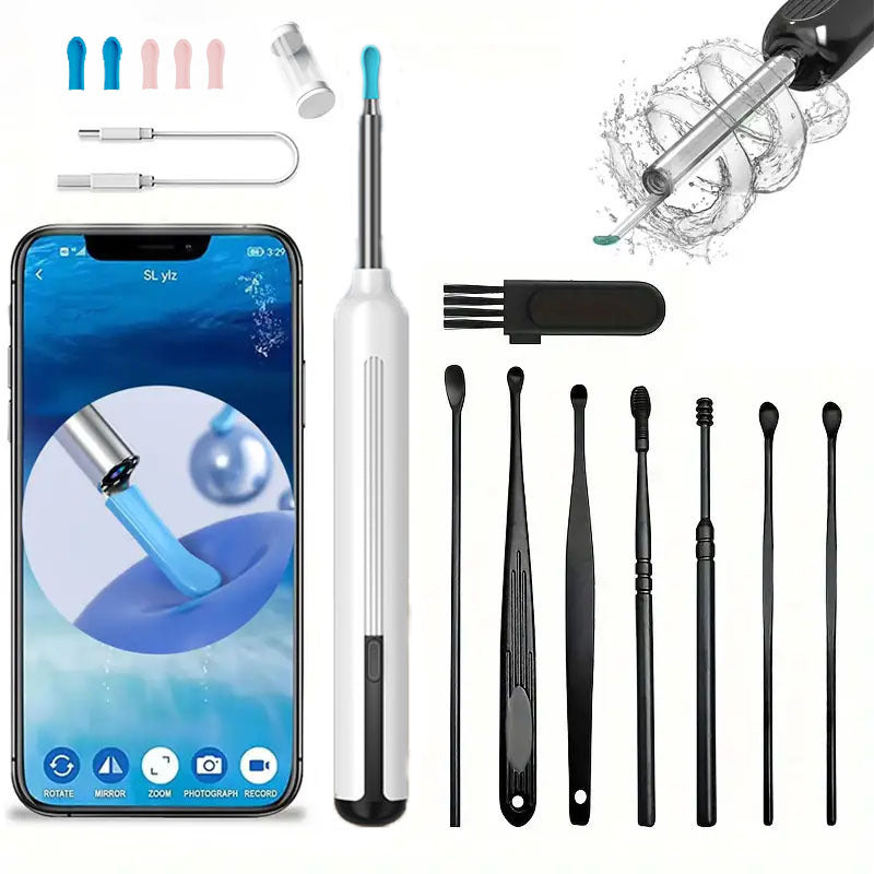 Smart Ear Wax Removal Tool with 1080P HD Camera & LED Lights – Wireless Ear Cleaner for iOS & Android