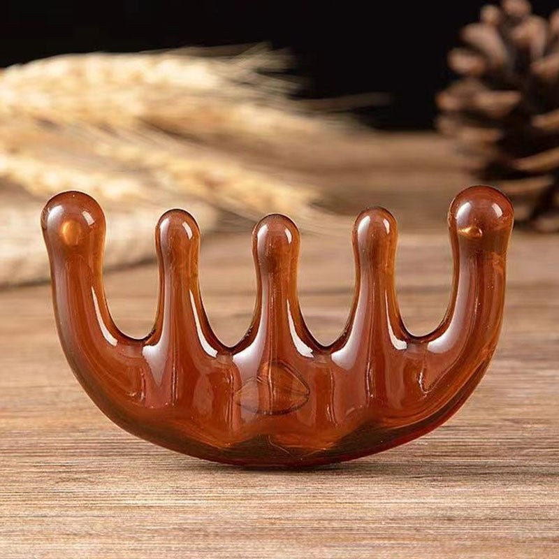Ergonomic 5-tooth scalp massager for acupressure and tension relief
Plastic scalp comb for massage, circulation, and hair treatment
Multifunctional scalp massager for stress reduction and scalp stimulation