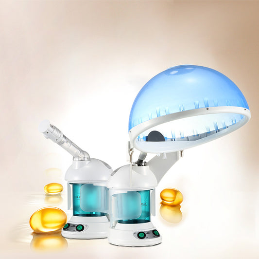 Facial steamer emitting warm mist for skincare
Compact humidifier for home spa treatments
Steam device for face and scalp hydration
Portable steamer for beauty and hair care