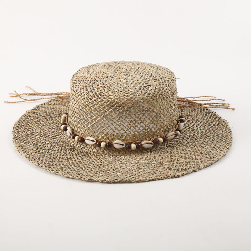 Seagrass straw sun hat with breathable woven texture, pointed top crown, and lightweight summer-ready design for beach and vacation outfits.
Lightweight woven seagrass summer hat featuring a stylish pointed crown and airy breathable construction for sunny outdoor wear.
Natural seagrass straw hat with elegant pointed top silhouette designed for sun protection, comfort, and effortless warm-weather fashion.
Breathable straw sun hat crafted from woven seagrass with a modern pointed crown, perfect for beach trip