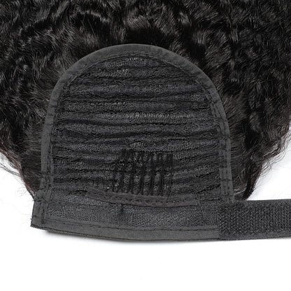 Natural Black Velcro Ponytail