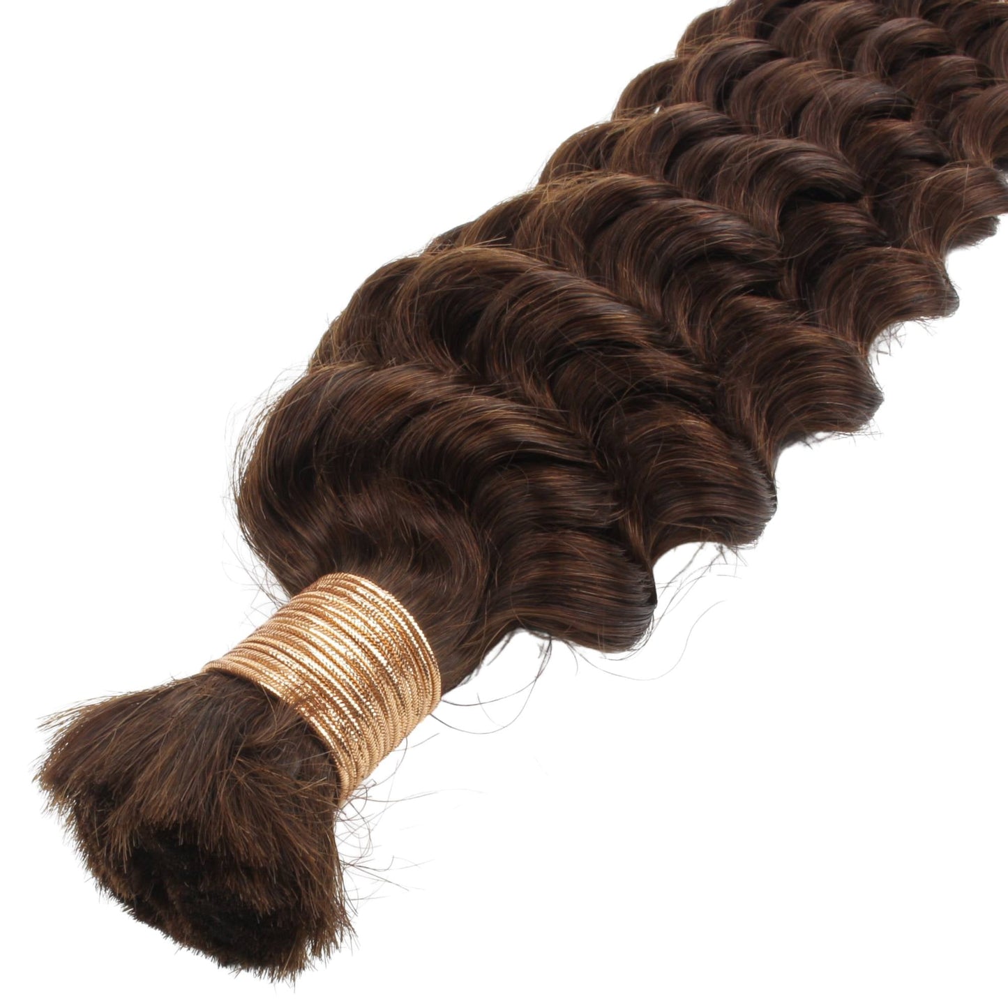 Medium Brown Deep Wave Color 4 Bulk 100% Human Braiding Hair